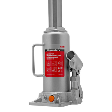 Домкрат гидравлический бутылочный, 10 т, h подъема 230-460 мм Matrix цена