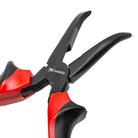 Длинногубцы изогнутые Black Nickel, 160 мм, двухкомпонентные рукоятки Matrix