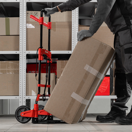 Тележка хозяйственная, складная, 2 колесная, грузоподъемность 150 кг Matrix цена