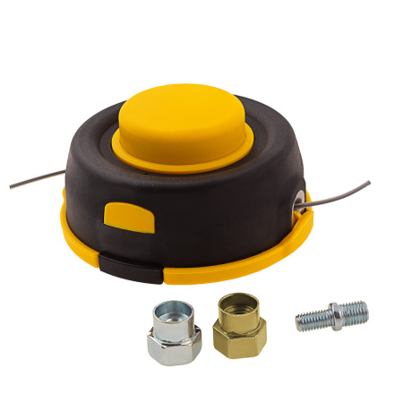 Катушка универсальная триммерная, гайка М10 х 1.25, М8, М12, винт М8-М10, левая резьба, шаг 1.5 мм Denzel цена