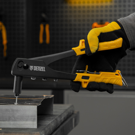 Заклепочник ручной, 255 мм, заклепки 2,4-3,2-4,0-4,8 мм Denzel цена