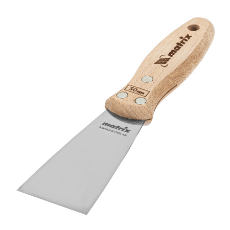 Шпательная лопатка из нержавеющей стали, 50 мм, буковая рукоятка, EFP Matrix цена