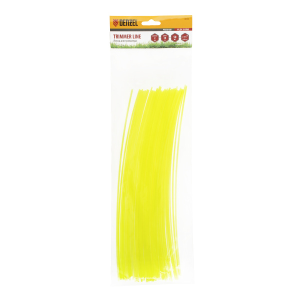 Леска для триммера, квадратная нарезанная 2 мм х 30 см, 50 шт Flex cord Denzel цена