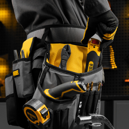 Пояс монтажника, сумки поясные, кобура для шуруповерта Denzel цена