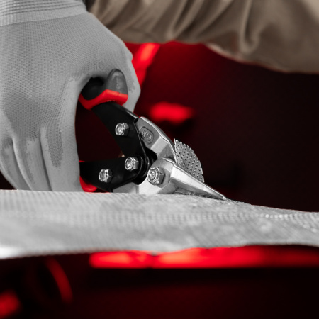 Ножницы по металлу, 250 мм, прямой рез, сталь CRMO, двухкомпонентные рукоятки, PRO Matrix