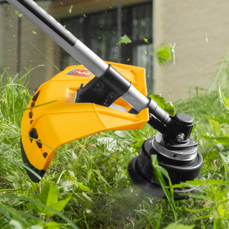 Триммер бензиновый DR-43, 43 см3, неразъемная штанга, состоит из 2 частей Denzel цена