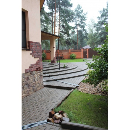 Тротуарная плитка Брусчатка 200х100х40 коричневая цена