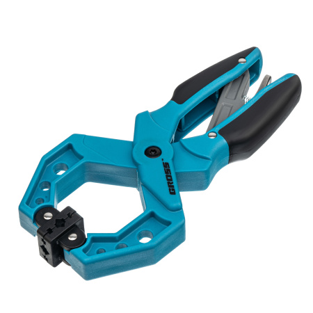 Струбцина клещеобразная 2-1/4, пластиковый корпус, храповой механизм жесткой фиксации, 58 мм Gross цена