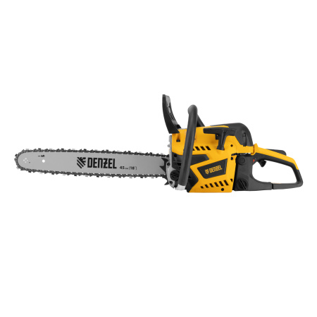Пила цепная бензиновая DS-5218, шина 45 см, 52 см3, 3 л.с, шаг 0,325, паз 1,5 мм, 72 звена Denzel