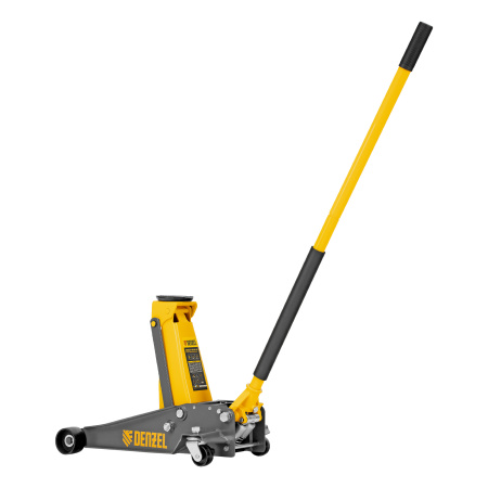 Домкрат гидравлический подкатной, 3 т, 125-470 мм, быстрый подъем, проф. Denzel цена