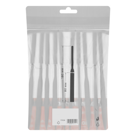 Набор надфилей, 180 х 5 мм, 10 шт, пластиковые рукоятки Matrix