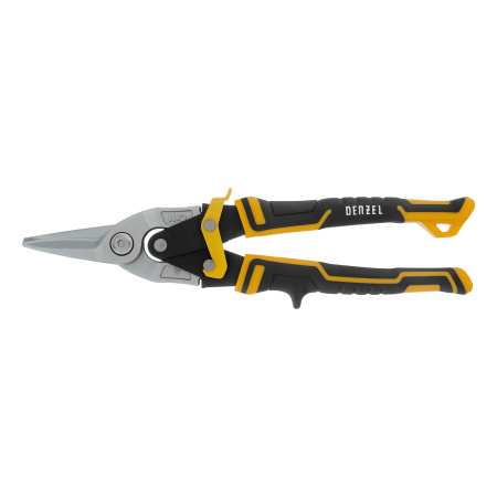 Ножницы по металлу, 270 мм, прямой рез, сталь-CrMo, трехкомпонентные рукоятки Denzel