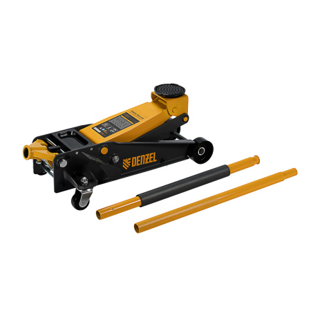 Домкрат гидравлический подкатной 3 т, с фиксатором, быстрый подъем, 135-480 мм, профессиональный Denzel цена