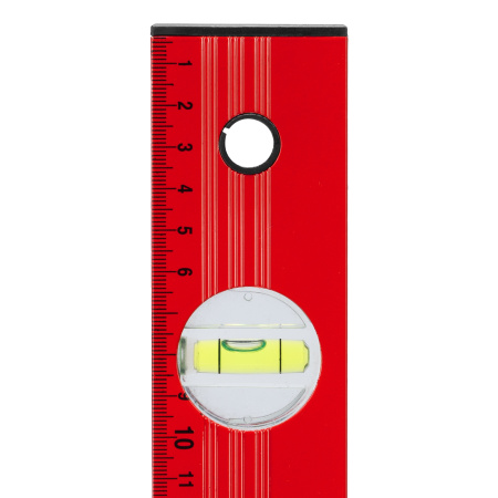 Уровень алюминиевый, 1200 мм, 3 глазка, красный, линейка Matrix цена