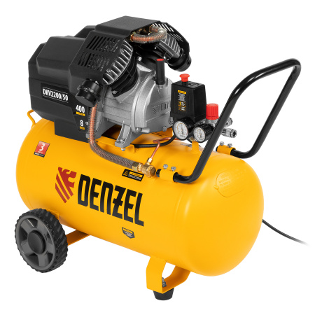 Компрессор воздушный DKV2200/50, Х-PRO 2.2 кВт, 400 л/мин, 50 л Denzel