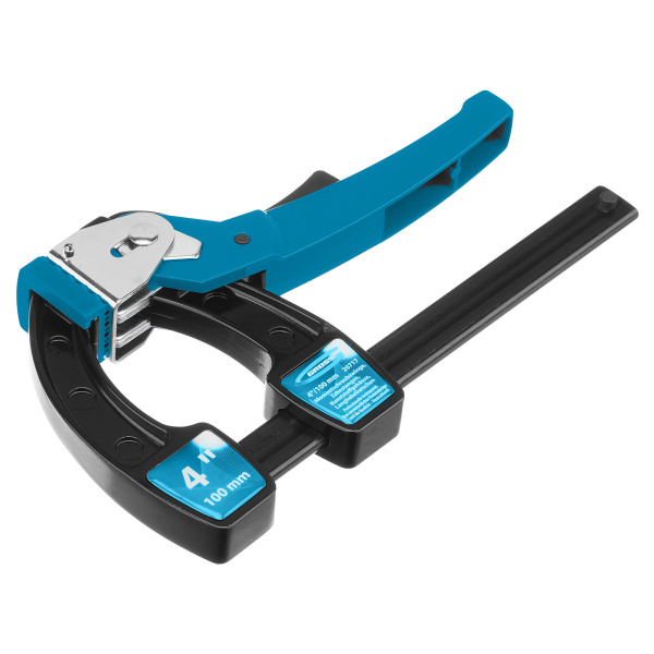 Струбцина реечная быстрозажимная 4, металлический корпус, рычажный храповой механизм, 100 мм Gross цена