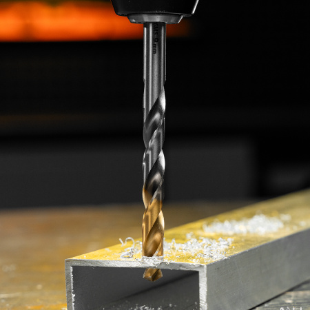 Сверло спиральное по металлу 9 x 125 мм, Р6М5, Golden Tip  Denzel