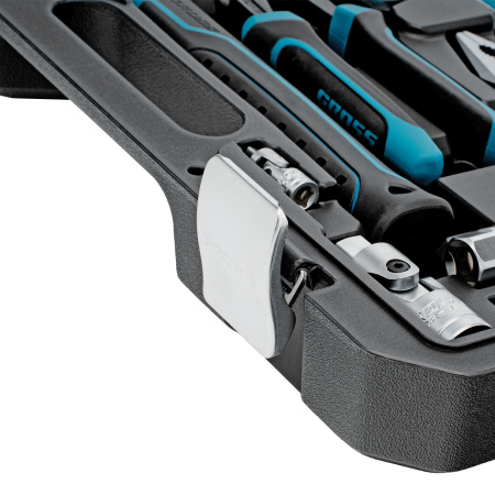 Набор инструментов, 1/4", 1/2", CrV, 120 зубьев, 76 предметов Gross