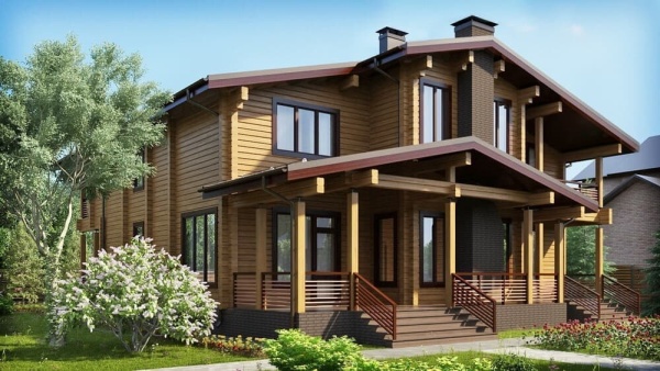 Клееный профилированный брус 180х200 с чашами под проект