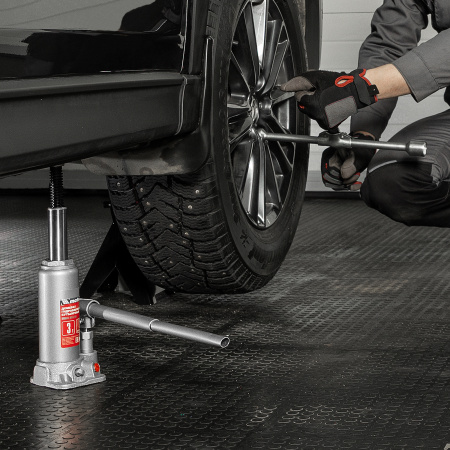 Домкрат гидравлический бутылочный, 3 т, высота подъема 194-372 мм Matrix цена