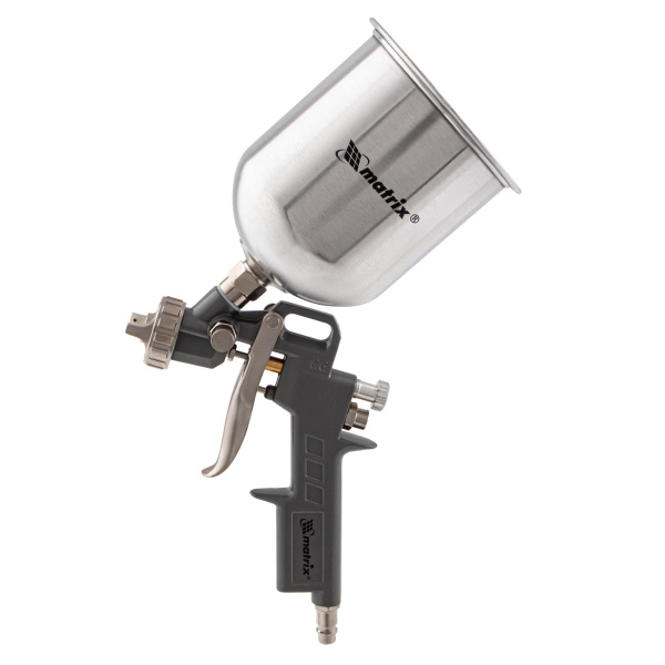 Краскораспылитель пневматический с верхним бачком V 1, 0 л, сопло D 1.2, 1.5 и 1.8 мм Matrix цена