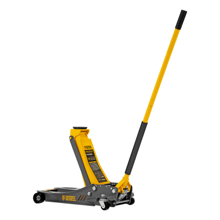 Домкрат гидравлический подкатной, 3,8 т, 110-580 мм, быстрый подъем, низкий подхват, проф. Denzel цена