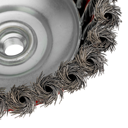 Щетка для УШМ, 125 мм, М14, "чашка", крученая проволока 0.35 мм Matrix