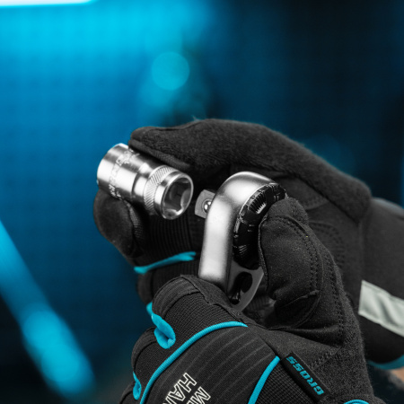 Ключ-трещотка 1/2", CrV, 120 зубьев, с быстрым сбросом, цельнометаллический, хром Gross