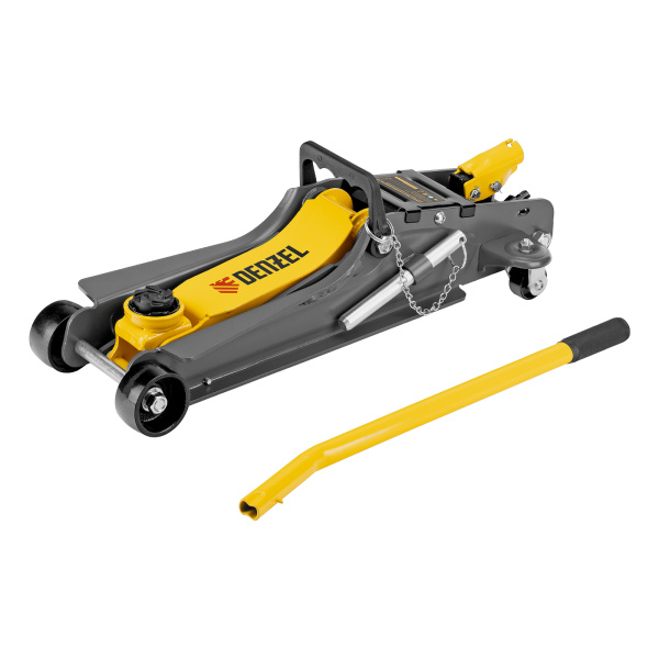 Домкрат гидравлический подкатной с фиксатором, 2,5 т, 85-385 мм Denzel