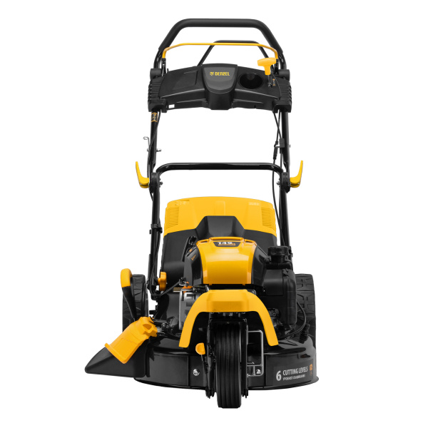 Бензиновая газонокосилка GLT-460SP-T, Trike 149 см3, 46 см, привод, панель, 60л Denzel цена