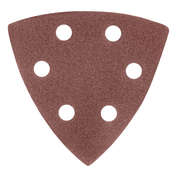 Треугольник абразивный на ворсовой подложке под "липучку", перфорированный, P 40, 93 мм, 5 шт Matrix
