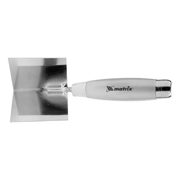 Мастерок из нержавеющей стали, 80 х 60 х 60 мм, для внутренних углов, деревянная ручка Matrix цена