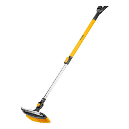 Щетка-сметка со скребком, телескоп, поворотная голова, водосгон 950-1320 мм Denzel цена