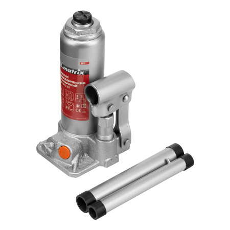 Домкрат гидравлический бутылочный, 2 т, h подъема 181-345 мм Matrix цена