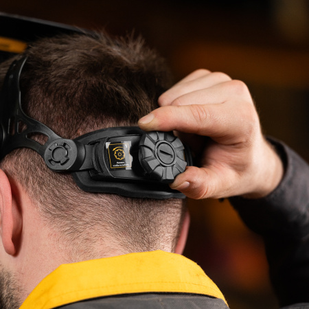 Щиток защитный лицевой (маска сварщика) F9, см. окно 100x60, Real Color, DIN 4-8/9-13// Denzel цена