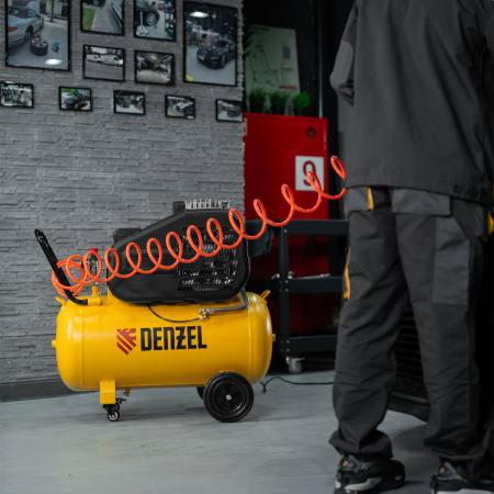 Компрессор воздушный рем. привод BCI 2200/100, 2,2 кВт, 100 литров, 420 л/мин Denzel
