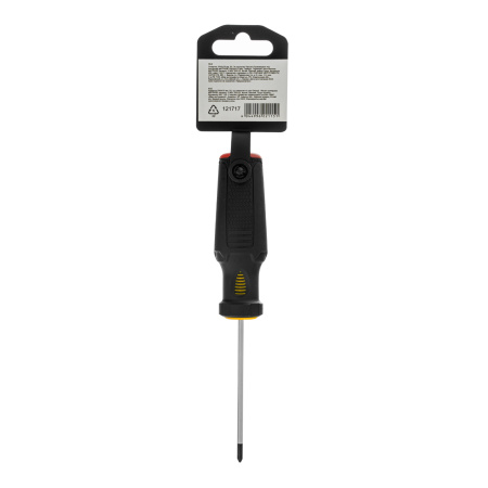 Отвертка, PH0х75 мм, S2, 3к рукоятка Denzel