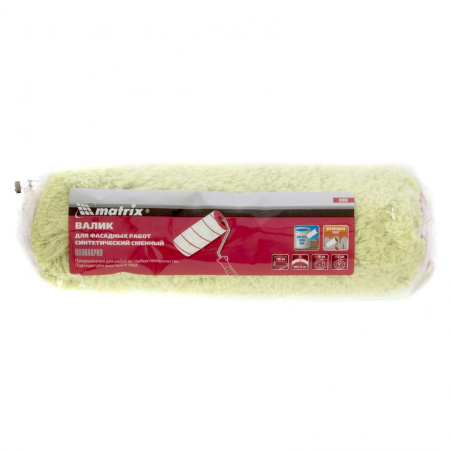 Валик сменный для фасадных работ синтетический, 180 мм, ворс 18 мм, D 36 мм, D ручки 6 мм, полиакрил Matrix цена
