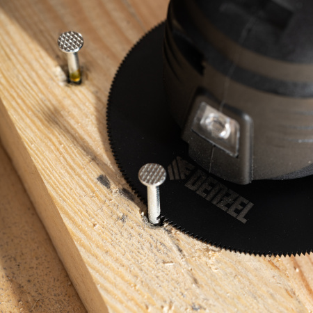 Насадка для МФИ отрезная полукруг, HSS, по металлу и дереву, 80 мм х 1,2 мм, мелкий зуб Denzel