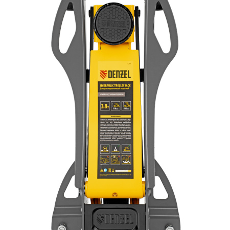 Домкрат гидравлический подкатной, 3,8 т, 110-580 мм, быстрый подъем, низкий подхват, проф. Denzel цена