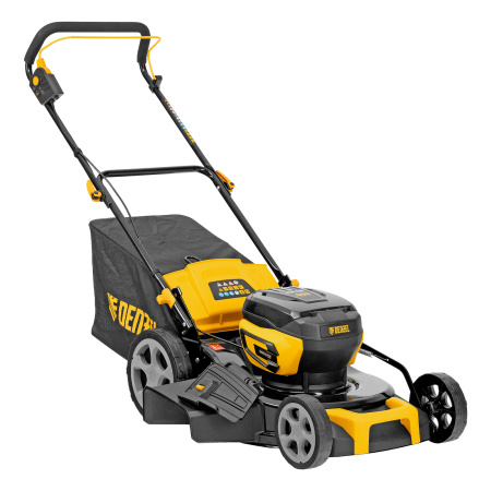 Газонокосилка аккумуляторная бесщет. DLM-460, 460 мм, травосб. 65 л., Li-Ion, 40 В Denzel цена