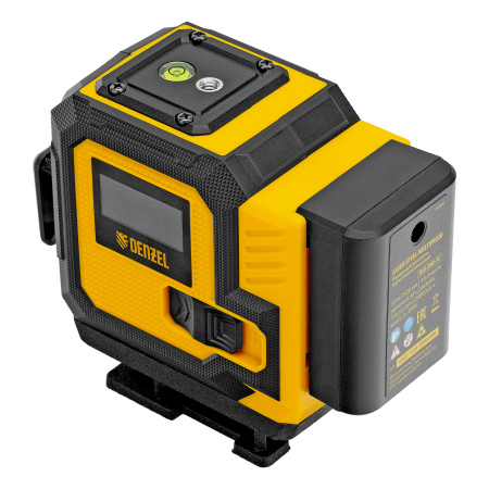 Лазерный уровень мультипризменный DLV-360-3T, 30 м, зеленый луч, Li-Ion 2,4 Aч, штатив // Denzel цена