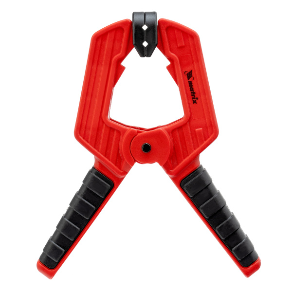 Струбцина клещеобразная 3, усиленная, пластиковый корпус, двухкомпонентные рукоятки, 75 мм Matrix цена