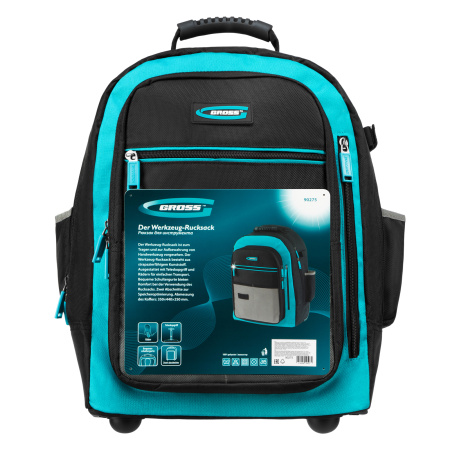 Рюкзак для инструмента, 440х350х250мм, выдвижная рукоятка, колеса Gross цена