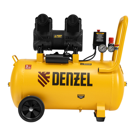 Компрессор безмасл. малошумный DLP-1500/50, 1,5 кВт,50 л, 2850 об/мин, 250 л/мин Denzel