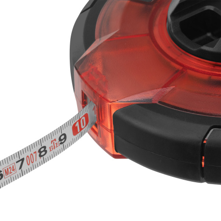 Рулетка геодезическая 50 м х 12,5 мм, закрытый корпус, стальная лента, односторонняя шкала, Pro Matrix цена