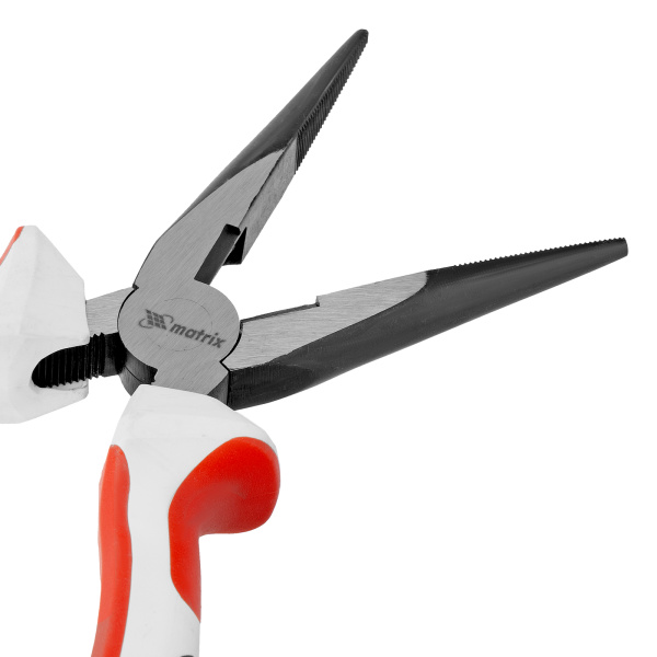 Длинногубцы прямые Premium, 180 мм, трехкомпонентные рукоятки Matrix