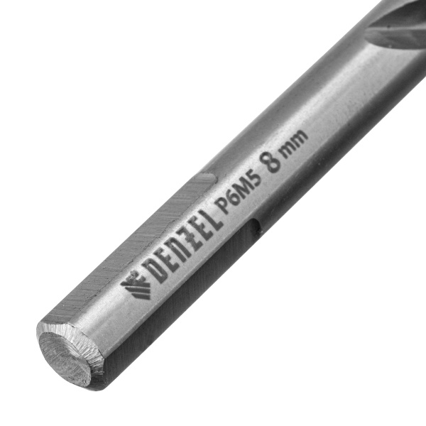 Сверло спиральное по металлу 8 x 117 мм, Р6М5, Golden Tip  Denzel