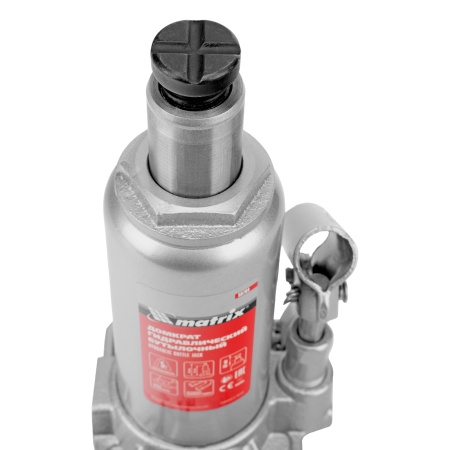 Домкрат гидравлический бутылочный, 5 т, h подъема 197-382 мм Matrix цена