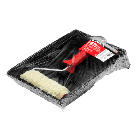 Набор, валик для фасадных работ синтетический, 180 мм, ворс 18 мм, D 36 мм, РАС, кювета 260 х 320 мм Matrix цена